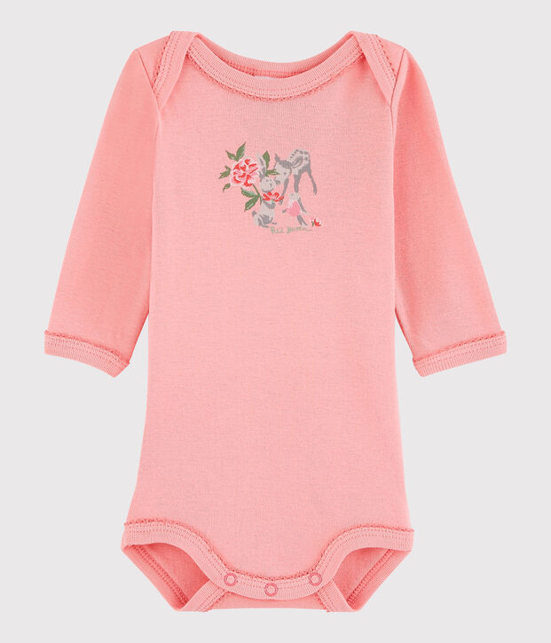 Bodi de manga larga de beb&eacute; ni&ntilde;a rosa Gretel