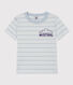 Camiseta de algodón a rayas para niño
