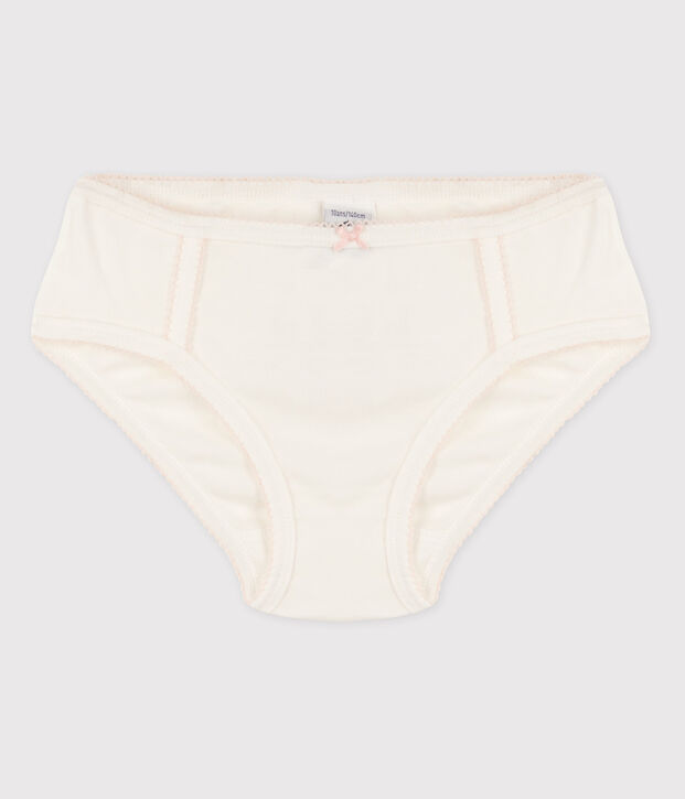 Braguita de algod&oacute;n de ni&ntilde;a blanco