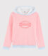 Sudadera con capucha a rayas de algodón de mujer