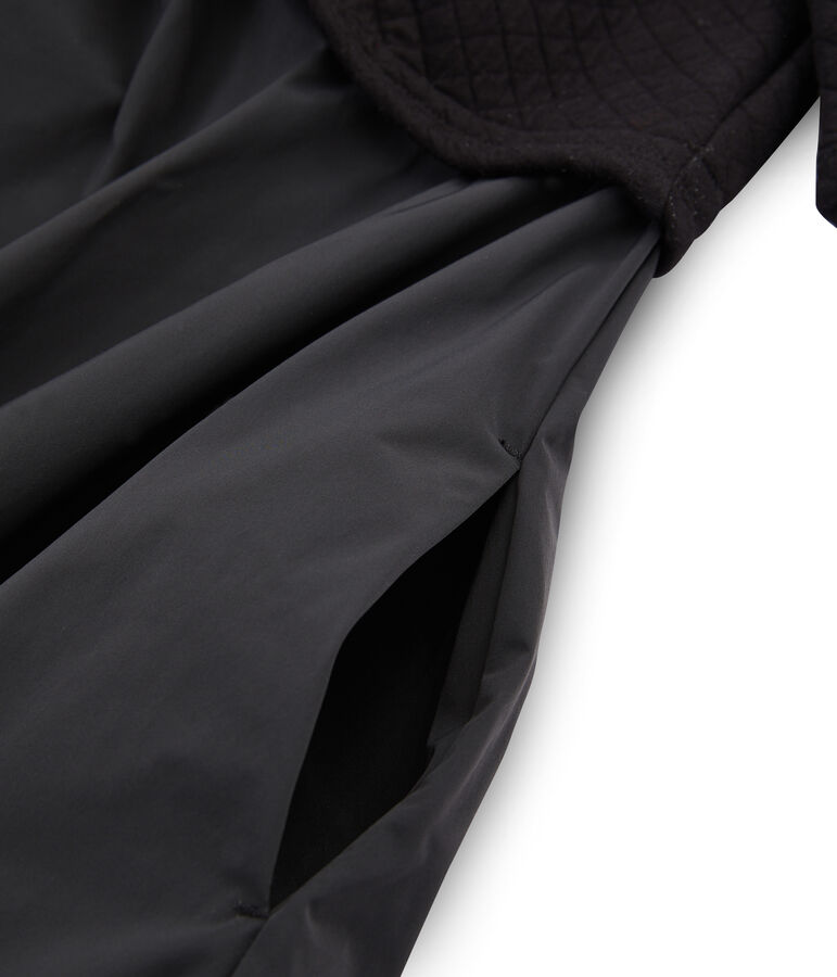 Robe bi-mati&egrave;re manches longues femme negro NOIR