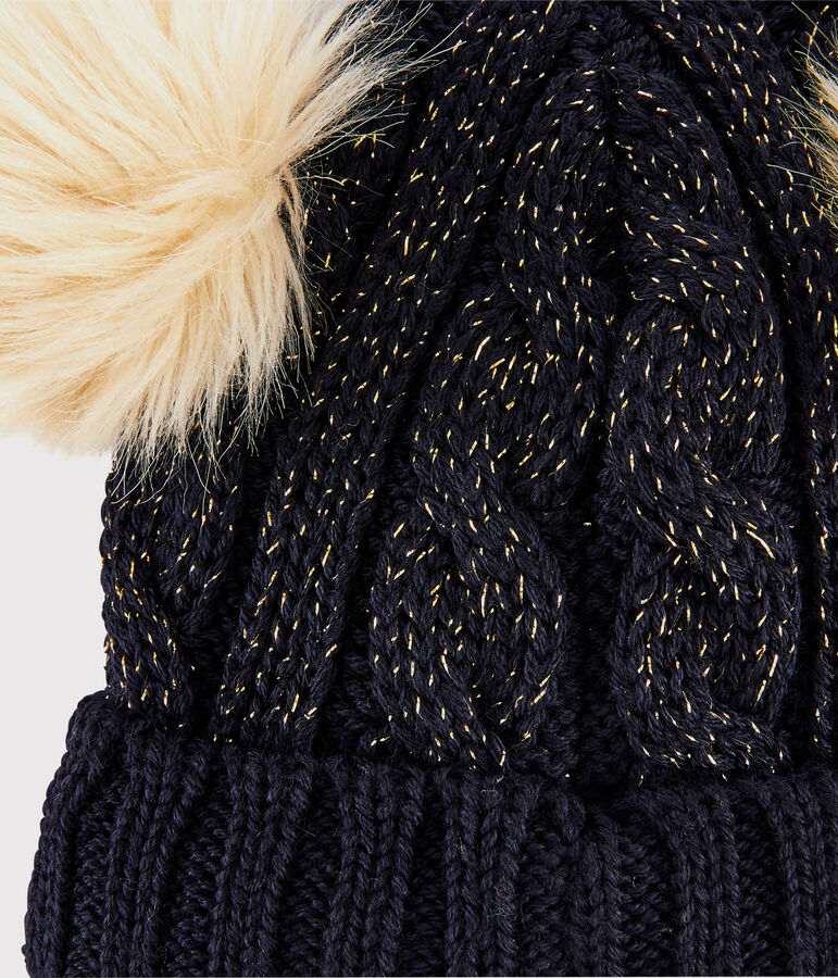 Gorro para ni&ntilde;a azul SMOKING/amarillo OR