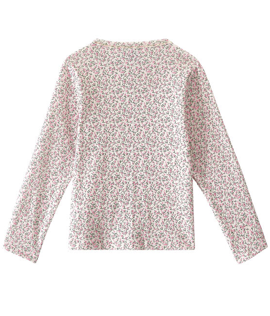 Cárdigan estampado para niña blanco MARSHMALLOW/blanco MULTICO