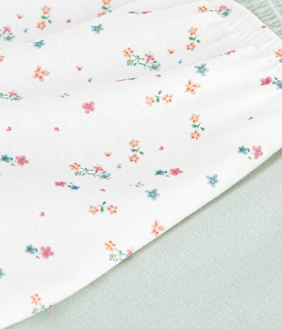 Juego de culottes infantiles de algodón con estampado de flores variante 1
