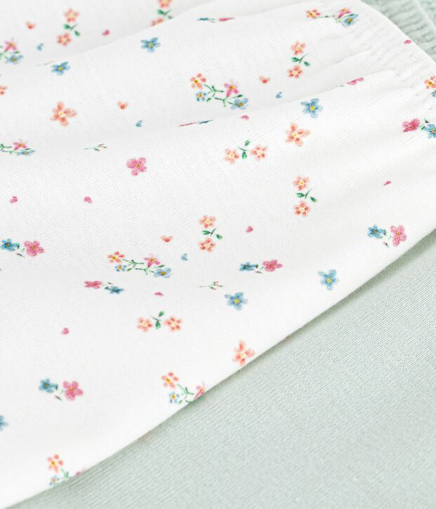 Juego de culottes infantiles de algod&oacute;n con estampado de flores multicolor