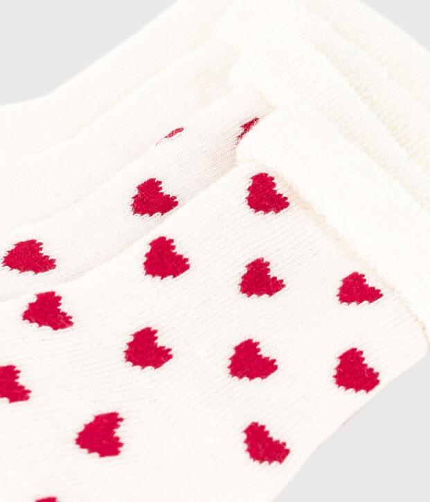 Juego de 2 pares de calcetines de punto tricotado para beb&eacute; multicolor