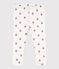 Leggings de algodón con estampado de flores para bebé blanco MARSHMALLOW/blanco MULTICO