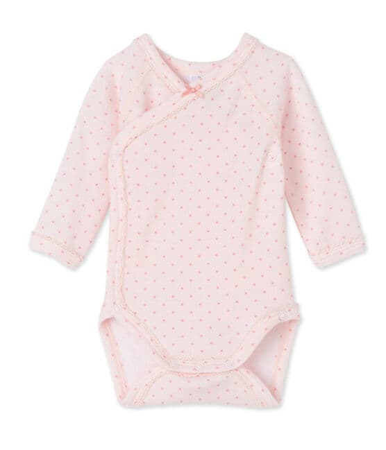Body de manga larga de lana y algodón de primera puesta para bebé niña VIENNE/GRETEL | Bateau