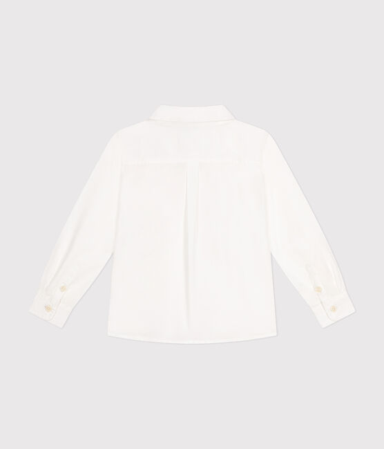 Camisa de popelina para niño blanco ECUME