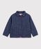 Chaqueta infantil denim lisa con estampado de estrellas azul