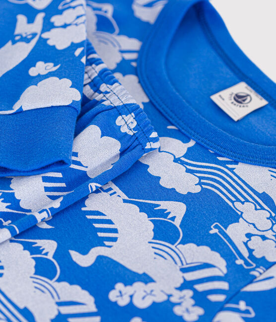 Pijama infantil de algodón con estampado FUJI/ MARSHMALLOW