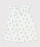 Vestido para bebé de manga corta con estampado de flores de gasa de algodón ecológico  blanco MARSHMALLOW/blanco MULTICO