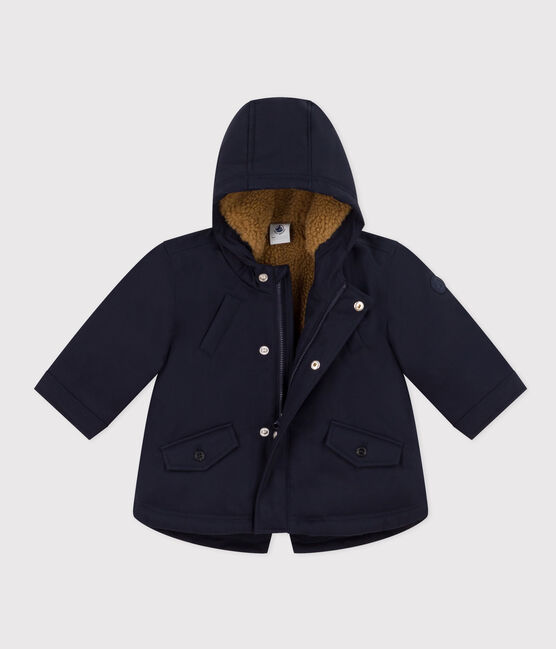 Gabardina con forro de sherpa de bebé azul SMOKING