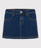 Falda recta de tejido vaquero de niña azul DENIM BRUT