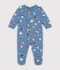 Pijama de felpa cepillada con estampado espacial para bebé