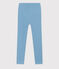 Leggings de punto y elastano para niña azul AZUL