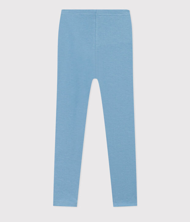 Leggings de punto y elastano para ni&ntilde;a azul