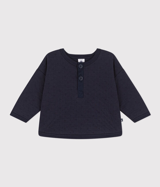 Sudadera de tejido túbico acolchado para bebé azul SMOKING