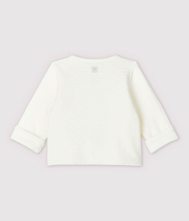 Rebeca blanca de estrellas de beb&eacute; de tejido tubular acolchado de algod&oacute;n ecol&oacute;gico blanco
