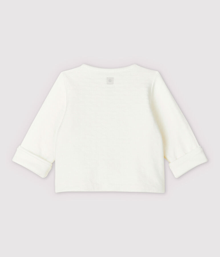 Rebeca blanca de estrellas de beb&eacute; de tejido tubular acolchado de algod&oacute;n ecol&oacute;gico blanco