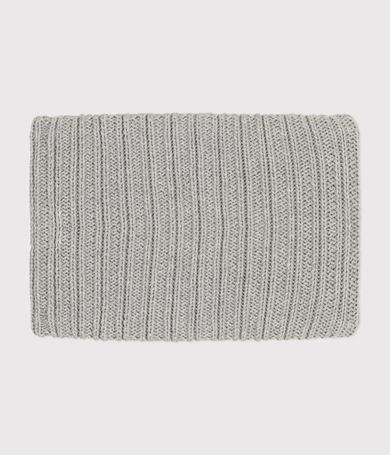 Cuello infantil de punto tricotado con forro polar gris CHATON CHINE