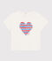 Camiseta lisa de manga corta de algodón para bebé blanco MARSHMALLOW/blanco MULTICO