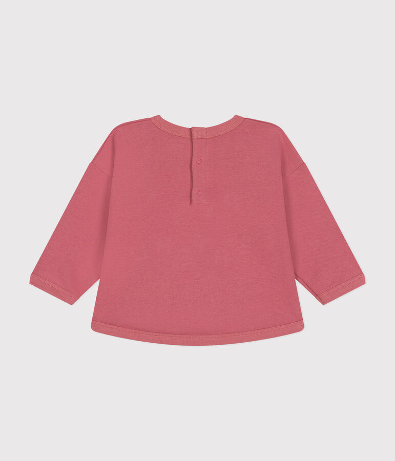 Sudadera de felpa para beb&eacute; rosa