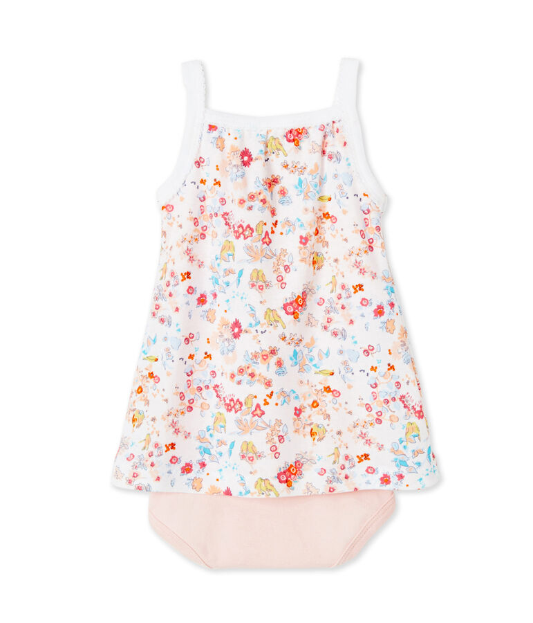 Body robe b&eacute;b&eacute; fille &agrave; bretelles blanco/rosa/multicolor