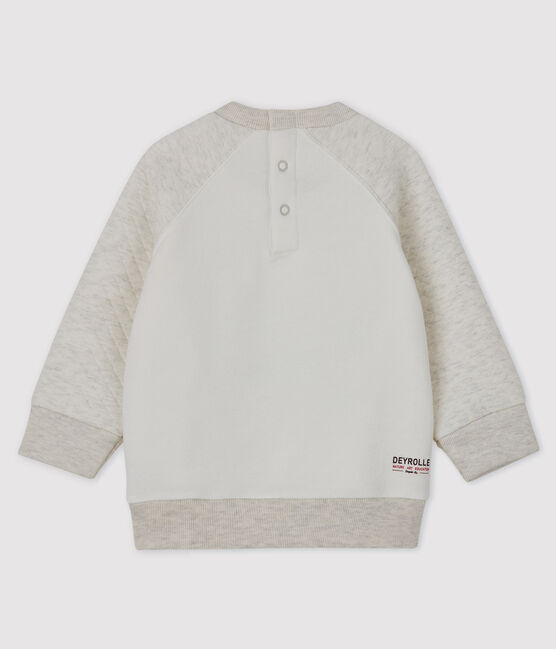 Sudadera de bebé niño Petit Bateau x Deyrolle blanco MARSHMALLOW/ MONTELIMAR