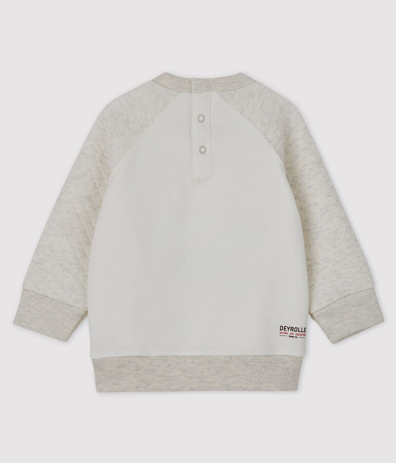 Sudadera de beb&eacute; ni&ntilde;o Petit Bateau x Deyrolle blanco MARSHMALLOW/ MONTELIMAR