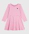 Vestido infantil de manga larga de algodón rosa BOUDOIR/ MILK