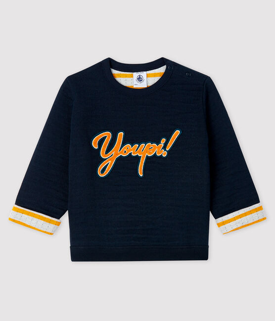 Sudadera de tejido túbico para bebé niño azul SMOKING