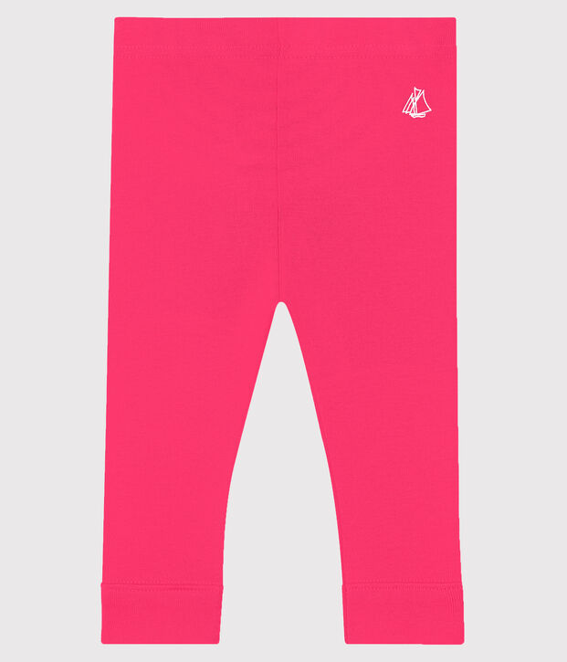 Leggings de algod&oacute;n de beb&eacute; rosa