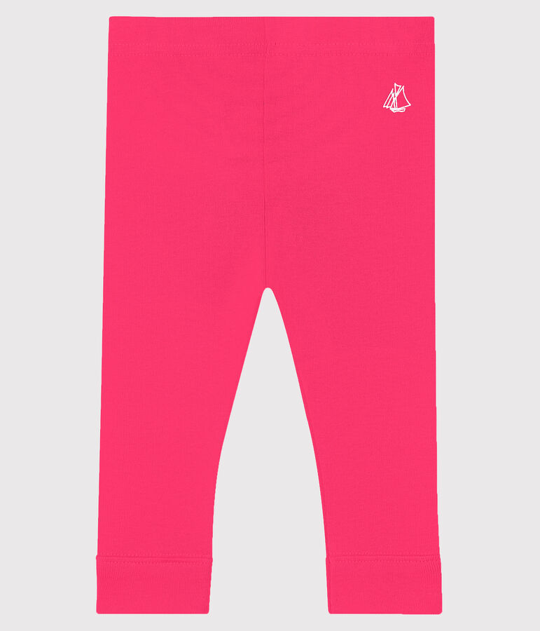 Leggings de algod&oacute;n de beb&eacute; rosa