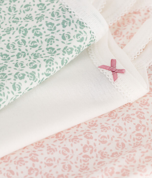 Juego de 3 bodis de tirantes con flores de algod&oacute;n para beb&eacute; multicolor