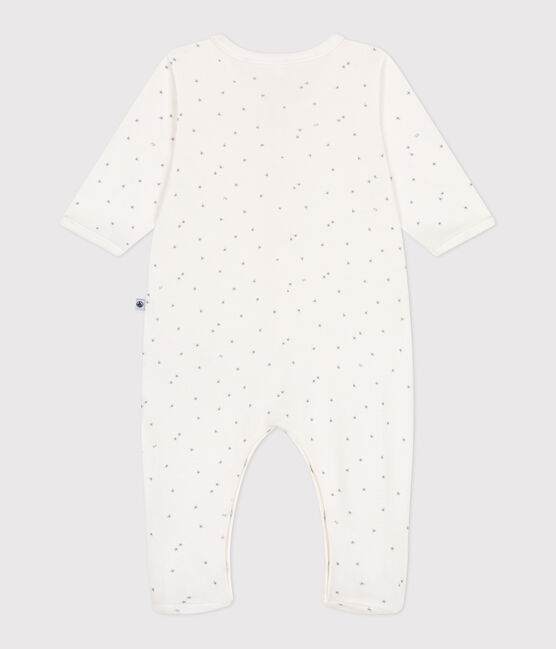 Pijama para bebé de algodón con estrellitas blanco MARSHMALLOW/blanco MISTIGRI
