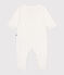Pijama para bebé de algodón con estrellitas blanco MARSHMALLOW/blanco MISTIGRI