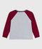Camiseta infantil lisa de algodón de manga larga gris FUMEE/ AMARANTE