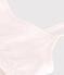 Top liso de algodón y elastano para mujer rosa FLEUR