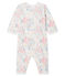 Pijama sin pies de ecológico con forro para bebé blanco MARSHMALLOW/rosa MINOIS/ MULTICO CN