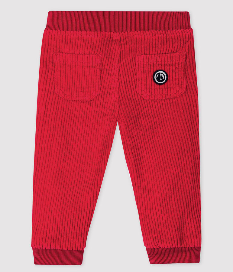 Pantal&oacute;n de terciopelo para beb&eacute; ni&ntilde;o rojo