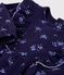 Vestido de algod&oacute;n de manga larga con estampado de flores para beb&eacute; azul/multicolor