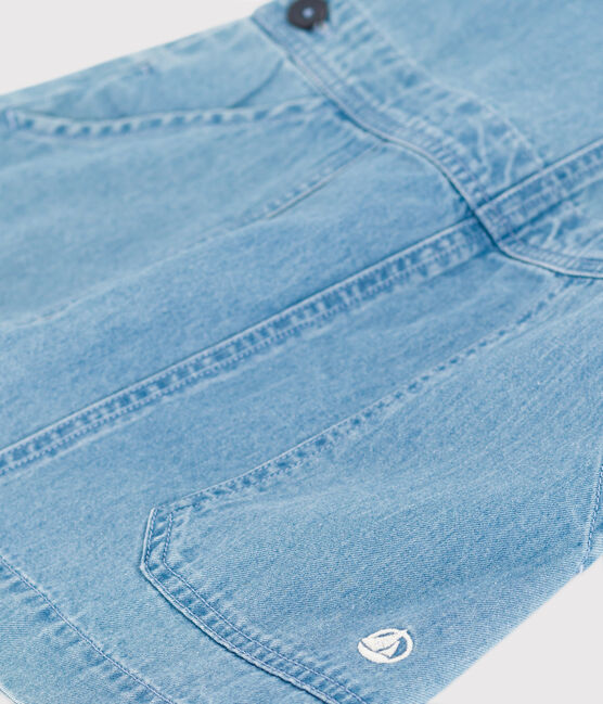 Pichi de tejido vaquero ligero para niña azul DENIM CLAIR