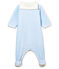 Bodyjama de terciopelo milrayas para bebé niño azul FRAICHEUR/blanco ECUME