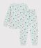 Pijama infantil de terciopelo con estampado de estrellas azul/multicolor