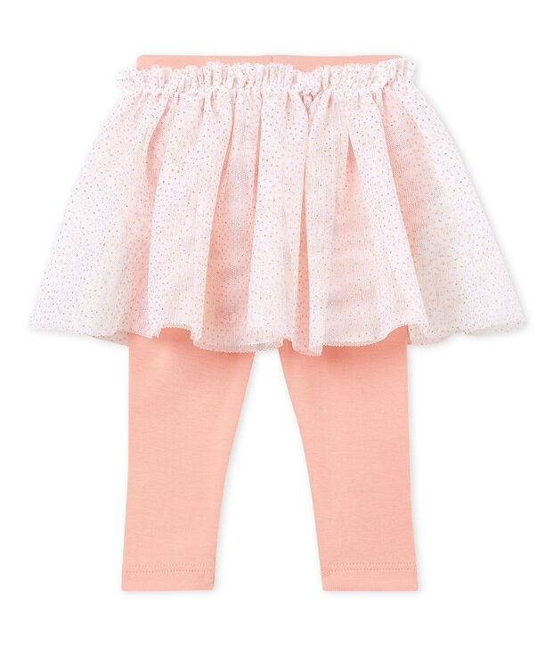 Falda leggings para beb&eacute; ni&ntilde;a blanco