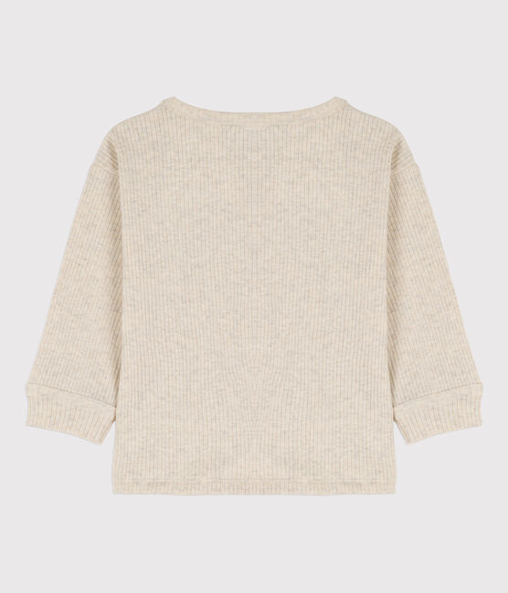 Camiseta de manga larga de punto calado de bebé beige MONTELIMAR CHINE