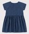 Vestido de tejido vaquero ligero ecol&oacute;gico para beb&eacute; azul