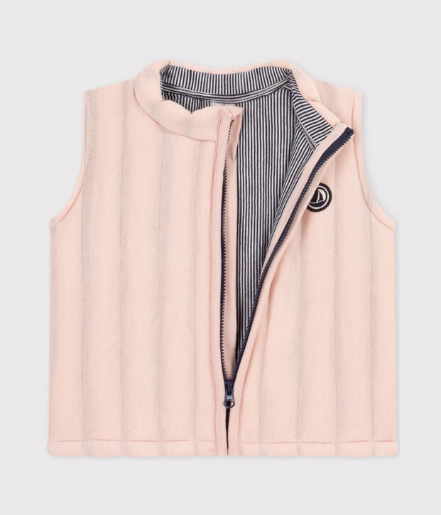 Chaleco de t&uacute;bico acolchado para beb&eacute; rosa