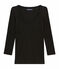Camiseta manga 3/4 para mujer negro NOIR
